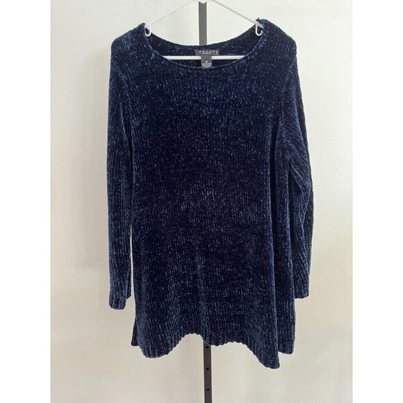 EUC Grace Womens Navy Chenille Sweater - Picture 1 of 5